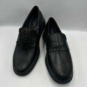 Rockport Mens Size 8M Black Leather Loafer TruTech RM Liam Comfort Arch Support